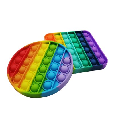 Jucarie antistres din silicon POP IT curcubeu