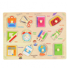 Puzzle din lemn Rechizite