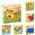 Puzzle cuburi din lemn pentru bebelusi
