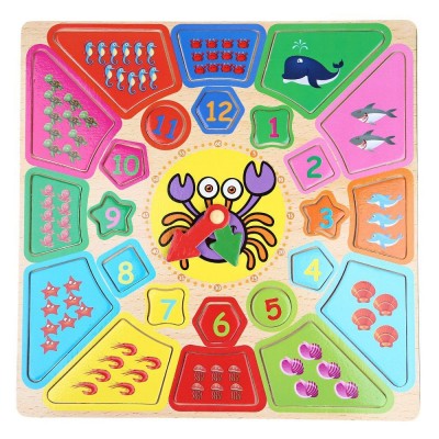 Ceas sortator din lemn Animalute