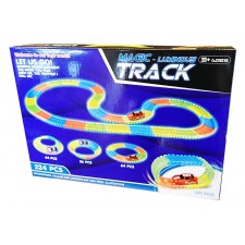 Pista flexibila luminoasa cu masinute Magic Tracks 224 piese