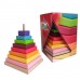 Piramida din lemn colorata Kitkub