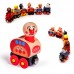 Trenulet magnetic din lemn cu figurine