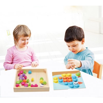 Joc mozaic  cu piese din lemn